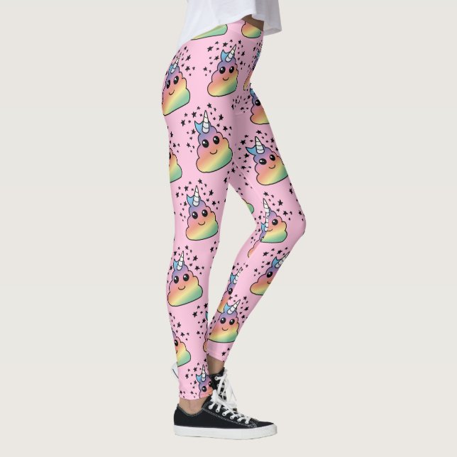 Leggings Unicorne Rainbow Poop Emoji (Droite)