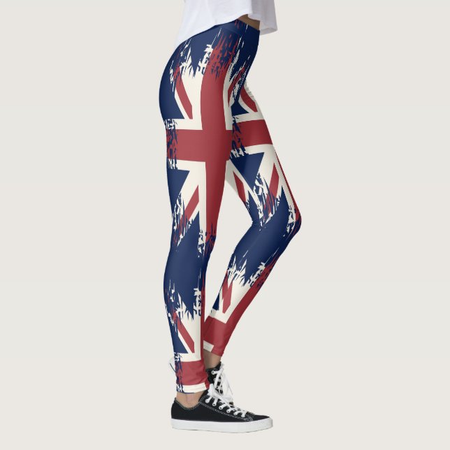 Leggings Union Jack (drapeau britannique), style grunge (Droite)