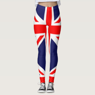 Leggings union jack uk flag rouge blanc bleu design couleur