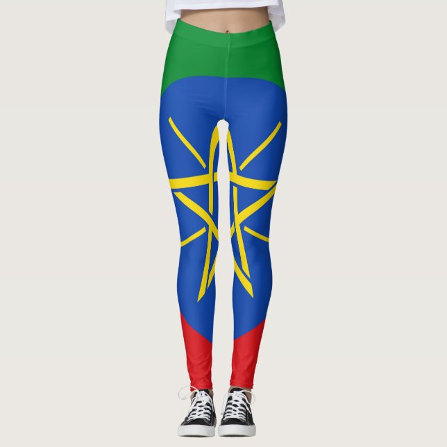 Leggings unter äthiopischer Flagge (Vorderseite)