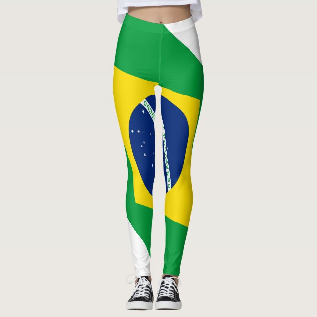 Leggings unter der Flagge Brasiliens (Vorderseite)