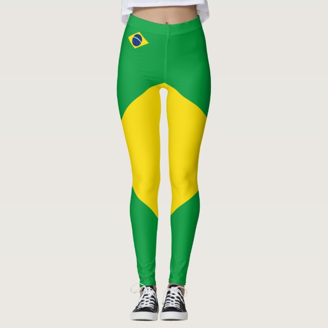 Leggings unter der Flagge Brasiliens (Vorderseite)