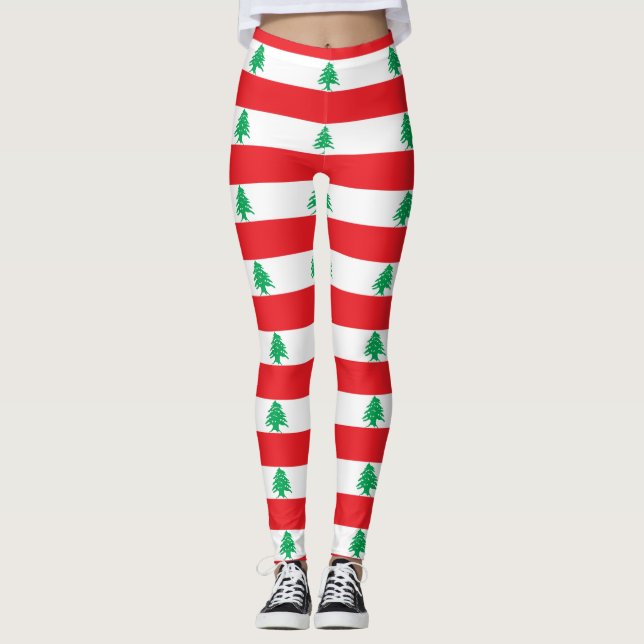 Leggings unter der Flagge Libanons (Vorderseite)