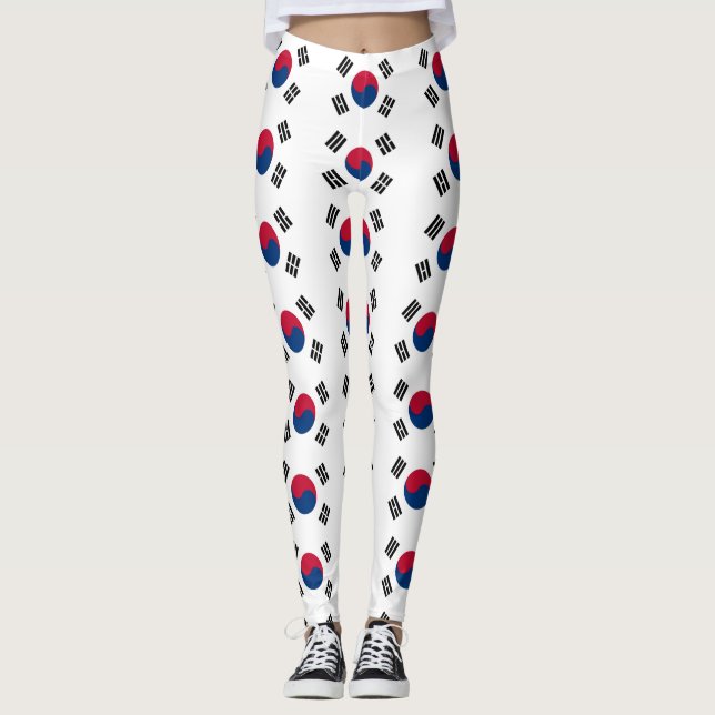 Leggings unter der Flagge Südkoreas (Vorderseite)