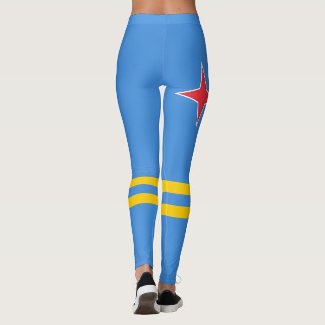 Leggings unter der Flagge von Aruba (Rückseite)