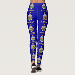 Leggings unter der Flagge von Kansas Staat, USA