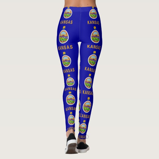 Leggings unter der Flagge von Kansas Staat, USA (Rückseite)