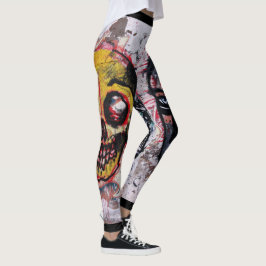 Leggings Urban Street Art Design Vie et mort