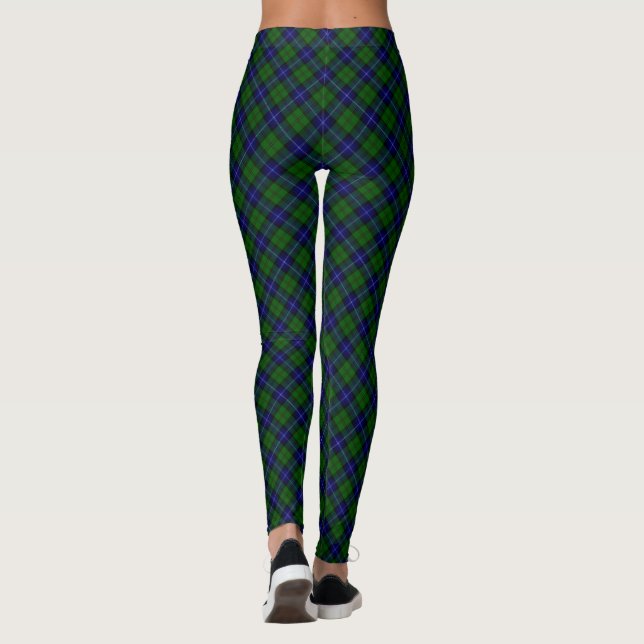 Leggings Urquhart tartan bleu vert plaid (Dos)