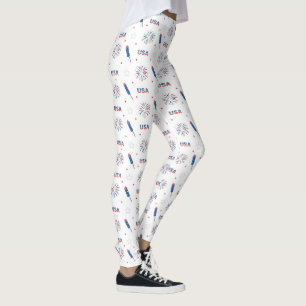 Leggings Usa, feux d'artifice et pétards