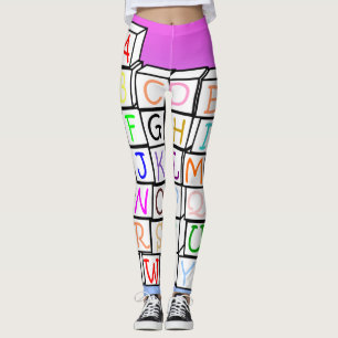 Leggings Usage 2017 des guêtres ab d'alphabet de guêtres