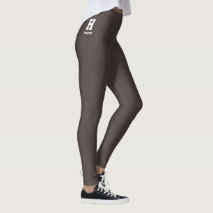 Leggings Vacances de Noël Mocha Brun Personnalisé Élégant