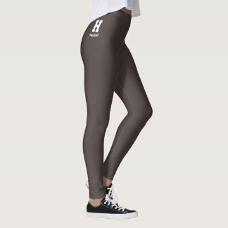 Leggings Vacances de Noël Mocha Brun Personnalisé Élégant