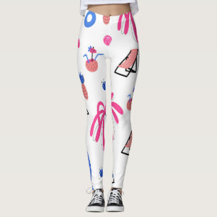 Leggings Vacances d'été : Palm Trees Ananas Motif