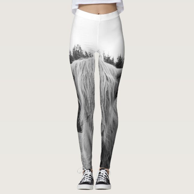 Leggings Vache Highland #6 #mur #art (Devant)