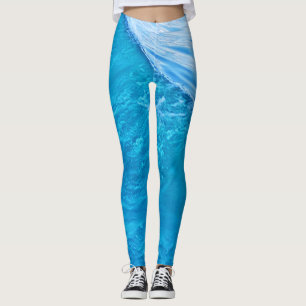 Leggings Vague d'eau bleue de Leggins