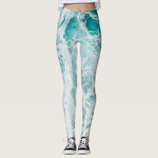 Leggings Vagues bleues de l'océan
