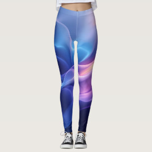 Leggings Vagues de rêve soyeuses – Flux abstrait