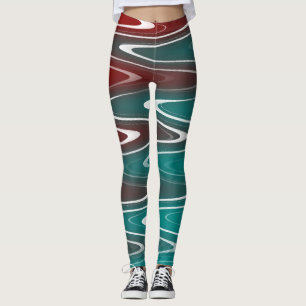 Leggings Vagues en blanc