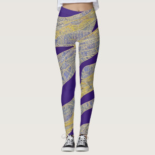 Leggings Vagues fracturées du paysage marin Abstrait 13