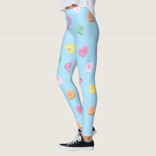 Leggings Valentines Day Candy Hearts Motif