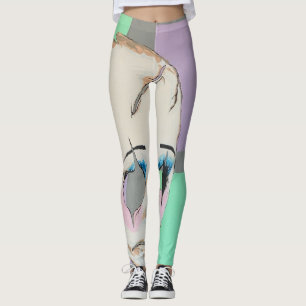 Leggings 'Vallée troublante' Peinture sur