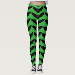 Leggings Vampire Chat face à la chauve-souris Halloween Leg