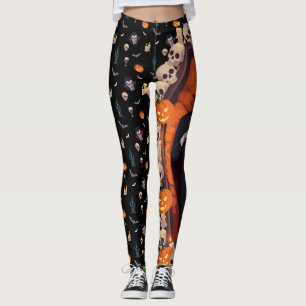 Leggings 🦇 Vampire Gothique Halloween Leggels 🎃 Black 🖤