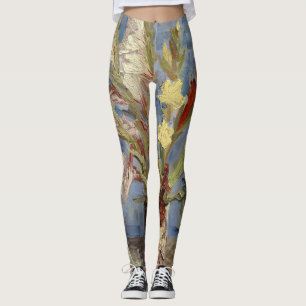 Leggings Van Gogh Gladioli et la Chine Asters GalleryHD Art