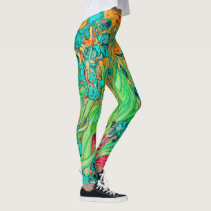 Leggings Van Gogh Irises/Turquoise/St. Remy