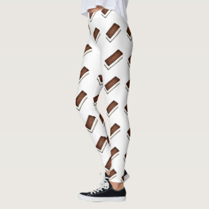 Leggings Vanille Chocolat Crème de glace Sandwich Junk Food