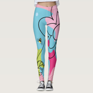 Leggings Vecteur vectoriel tendance motif d'une fleur d'été
