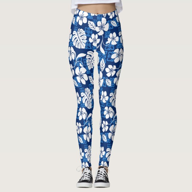 LEGGINGS VENDREDI ALOHA (BLEU) (Devant)