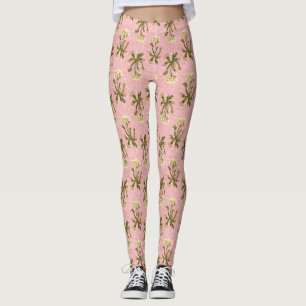 Leggings venus flytrap floral spider web