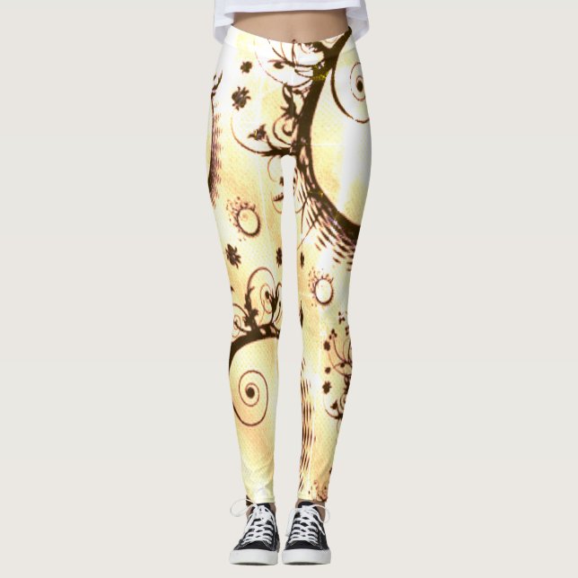 Leggings Verdredi Swirls Fancy Confy Pantalons de Yoga (Devant)