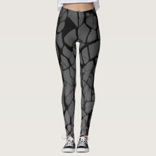 Leggings Verre noir et par gris brisé