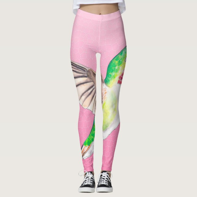 Leggings Verre rose colibri (Devant)