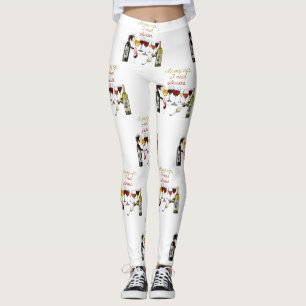 Leggings Verres à vin SlipperyJoe's jeu de mots coquin roug