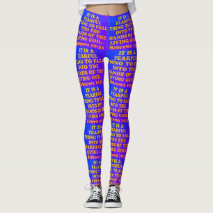 Leggings Vers de bible de 10h31 d'Hébreux.