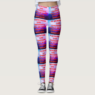 Leggings Vers de bible de 30:15 d'Isaïe.