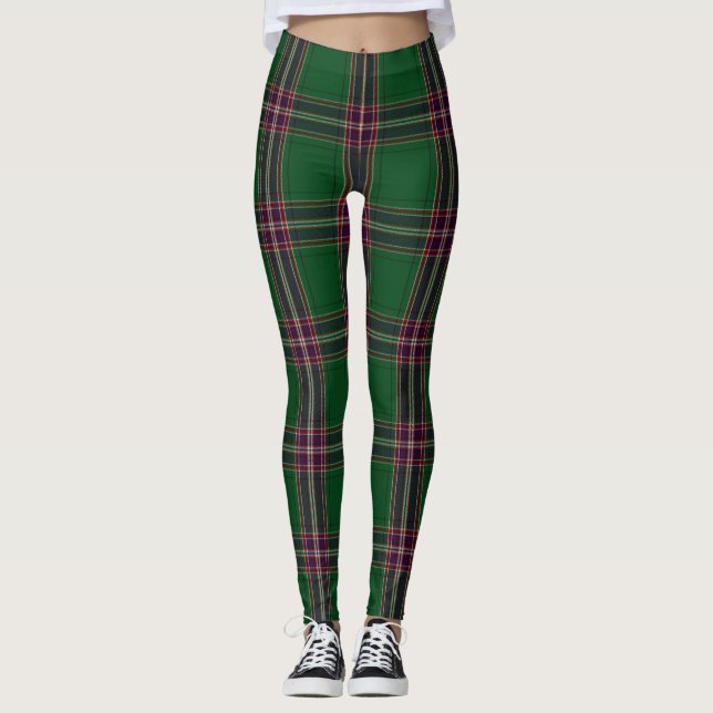 Leggings Vert de guêtres de plaid de tartan de MacFarlane (Devant)