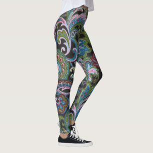 Leggings Vert de Paisley