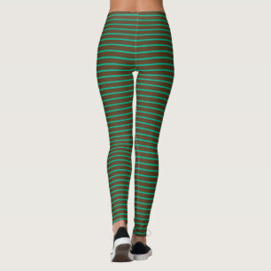 Leggings Verte Et Brown