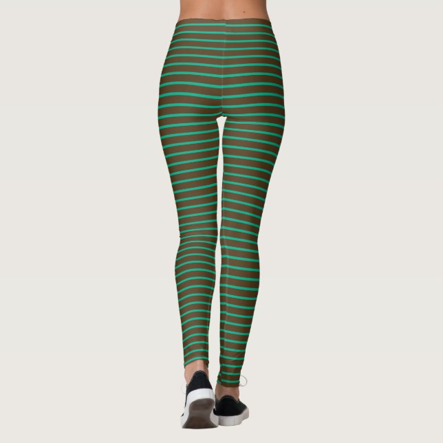 Leggings Verte Et Brown (Dos)