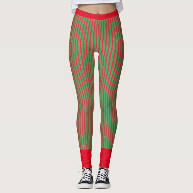 Leggings VERTS ET ROUGES (Devant)