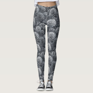 Leggings Vêtements Actifs Argentés Dahlies Étincelles Vête