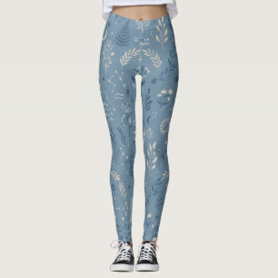 Leggings Vêtements actifs bleu poussiéreux botaniques céles