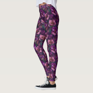 Leggings Vêtements actifs violets Amaryllis scintillant pou