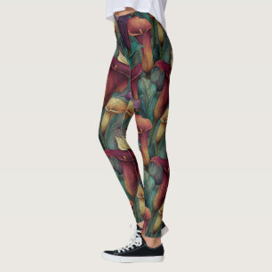 Leggings Vêtements de grossesse avec charme de lis calla ch