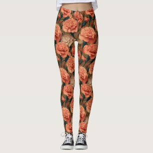 Leggings Vêtements de gym Fleur d'œillet Cadeaux Fleur d'œi